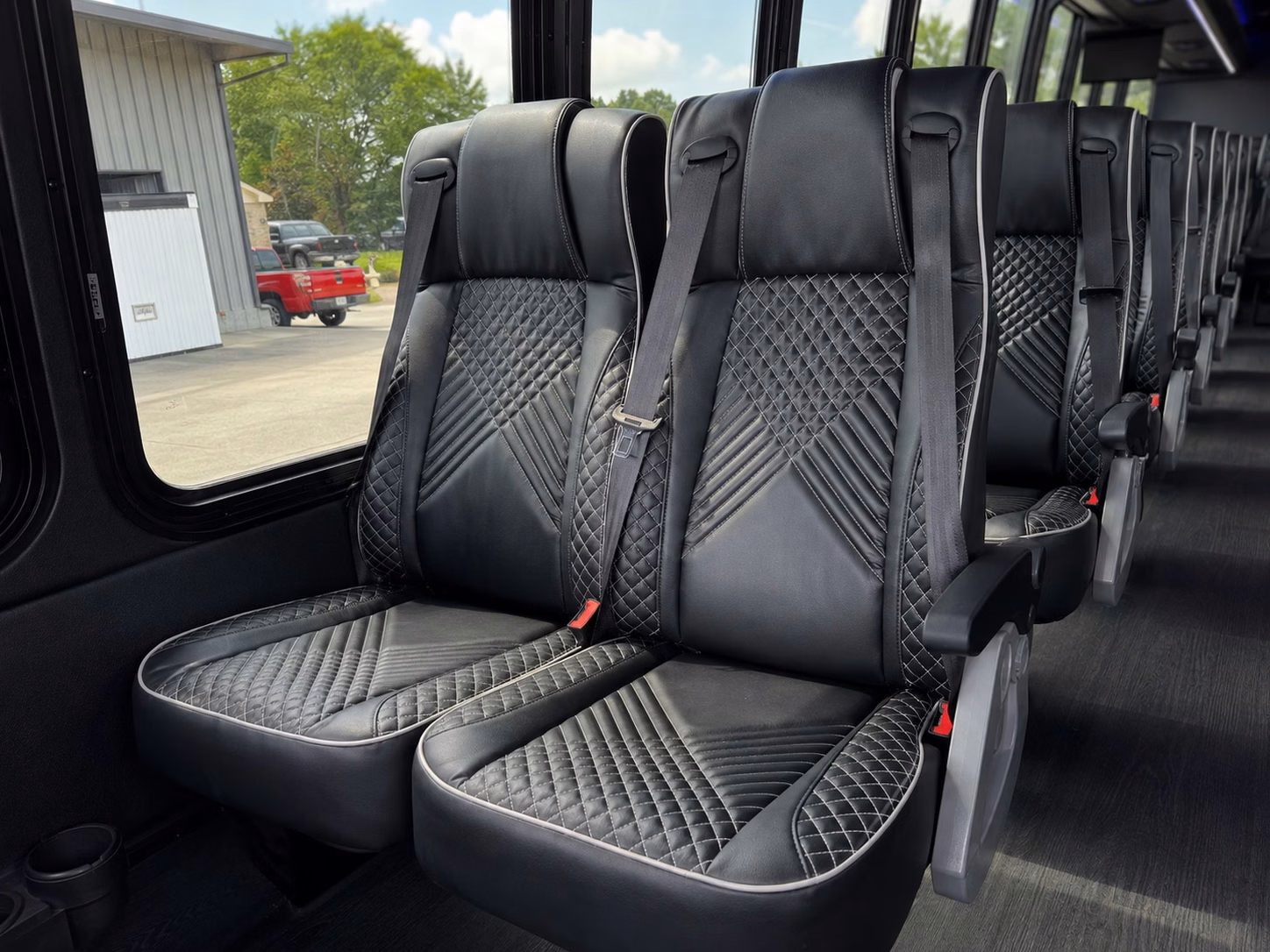 56 passenger charter bus inside