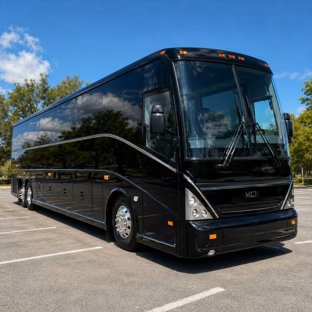 pearland charter bus rental exterior