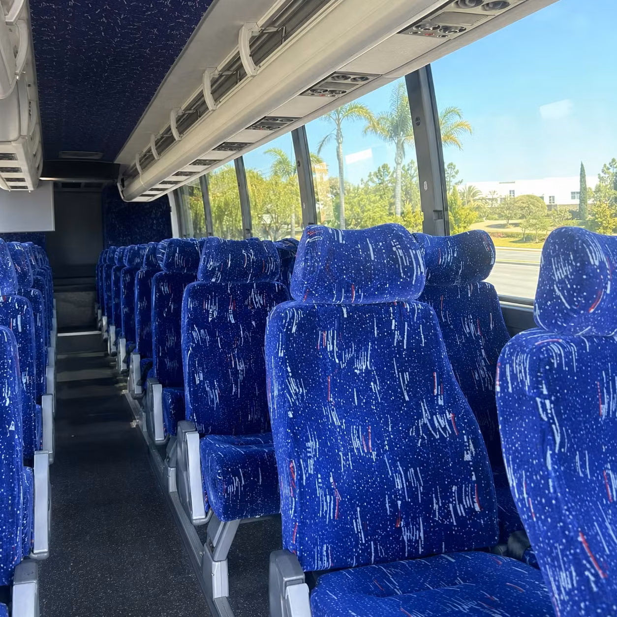 pearland charter bus rental interior
